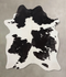 Black and White X-Large Brazilian Cowhide Rug 7'2