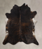 Dark Brindle XX-Large Brazilian Cowhide Rug 8'9