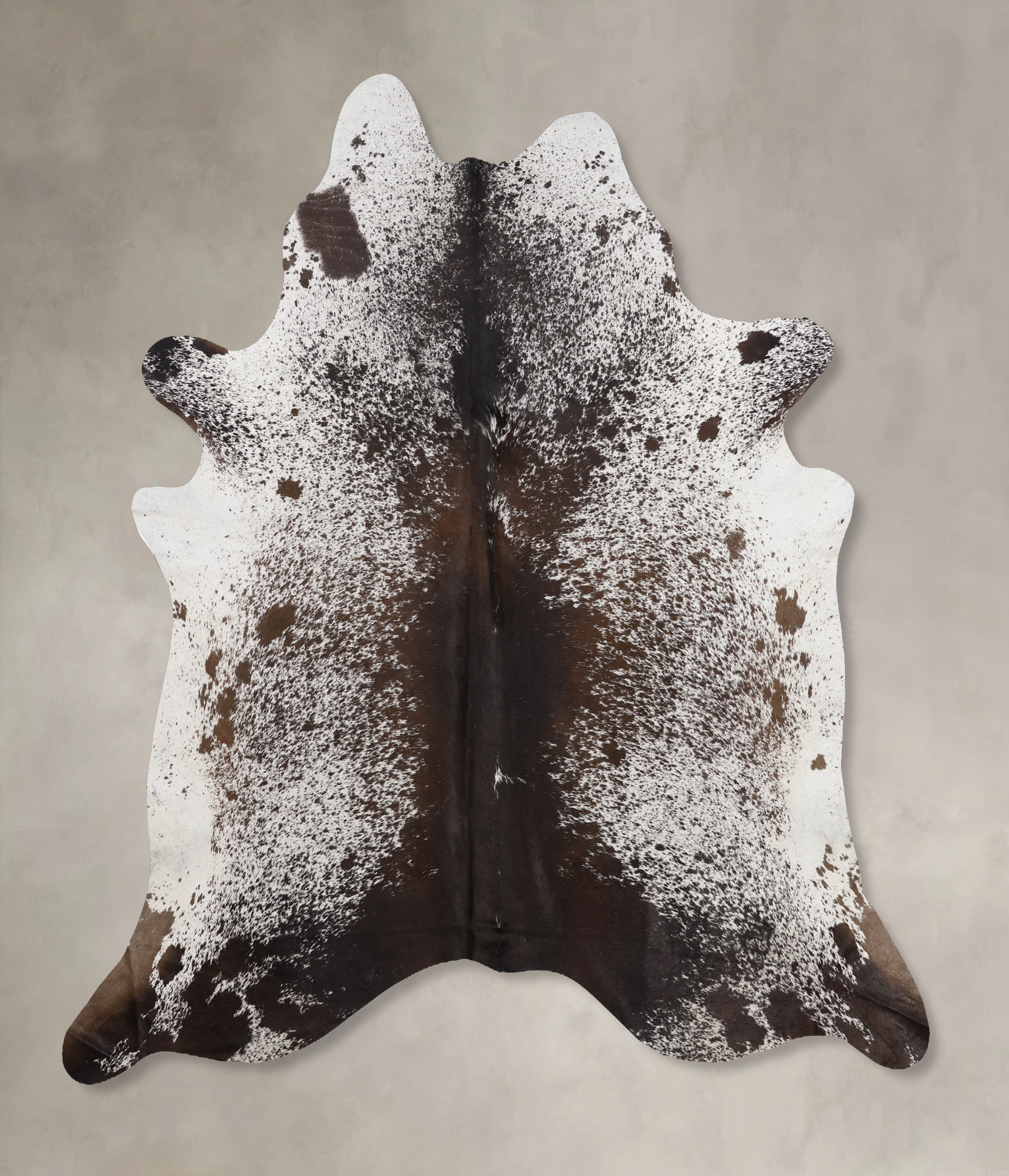 Salt and Pepper Brown Cowhide Rug #B10806