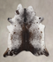 Salt and Pepper Brown XX-Large Brazilian Cowhide Rug 7'11