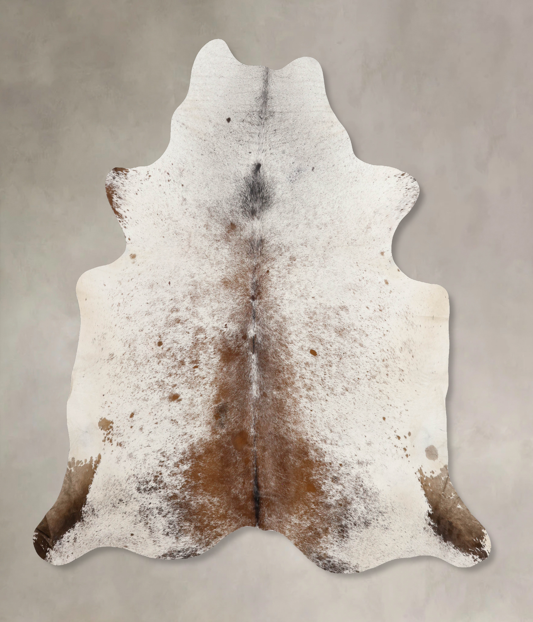 Salt and Pepper Brown Cowhide Rug #B10810