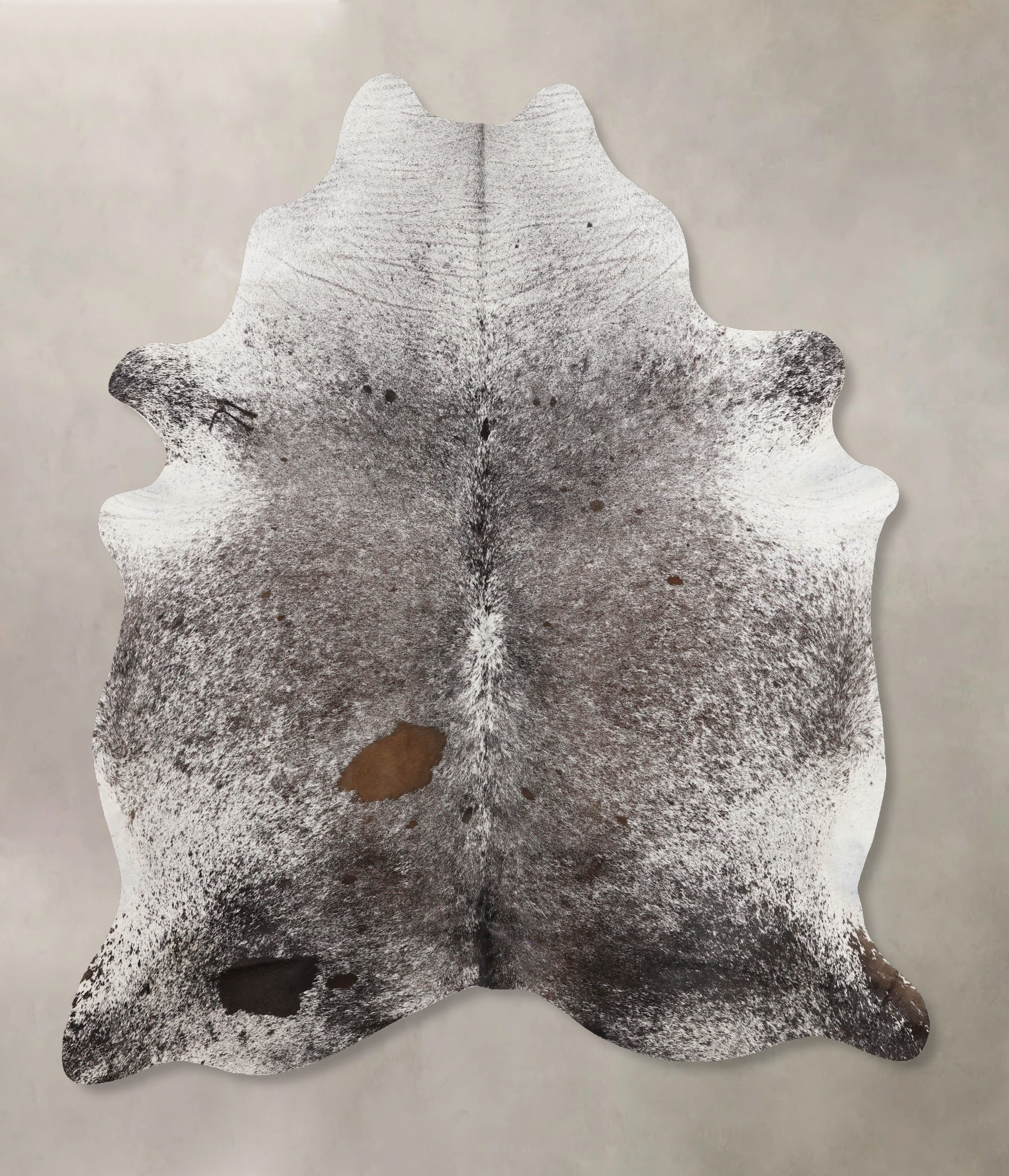 Salt and Pepper Black Cowhide Rug #B10813