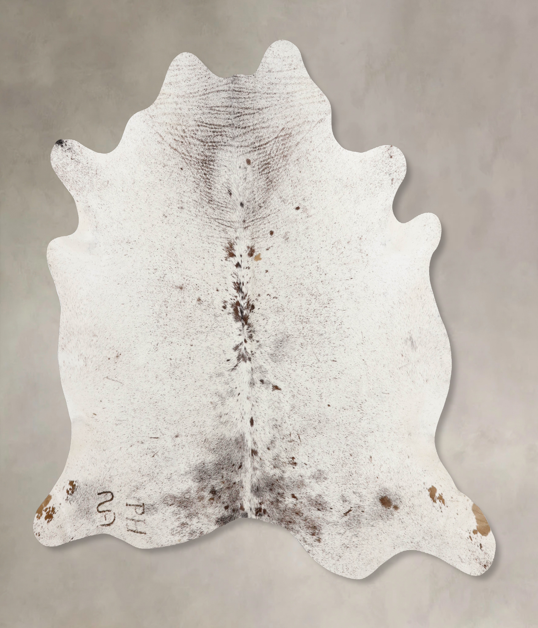 Salt and Pepper Brown Cowhide Rug #B10814