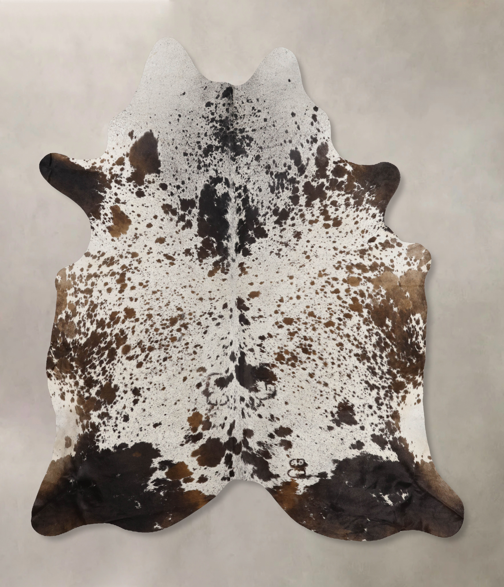 Salt and Pepper Brown Cowhide Rug #B10815