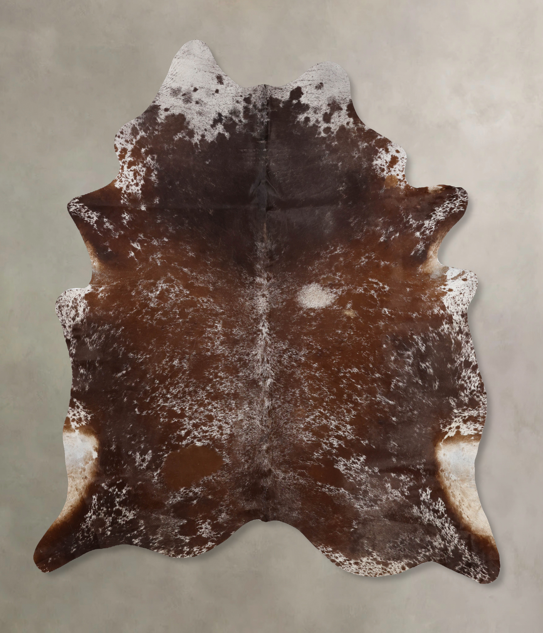 Salt and Pepper Brown Cowhide Rug #B10853