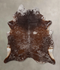 Salt and Pepper Brown XX-Large Brazilian Cowhide Rug 8'9