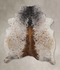 Salt and Pepper Brown X-Large Brazilian Cowhide Rug 7'6