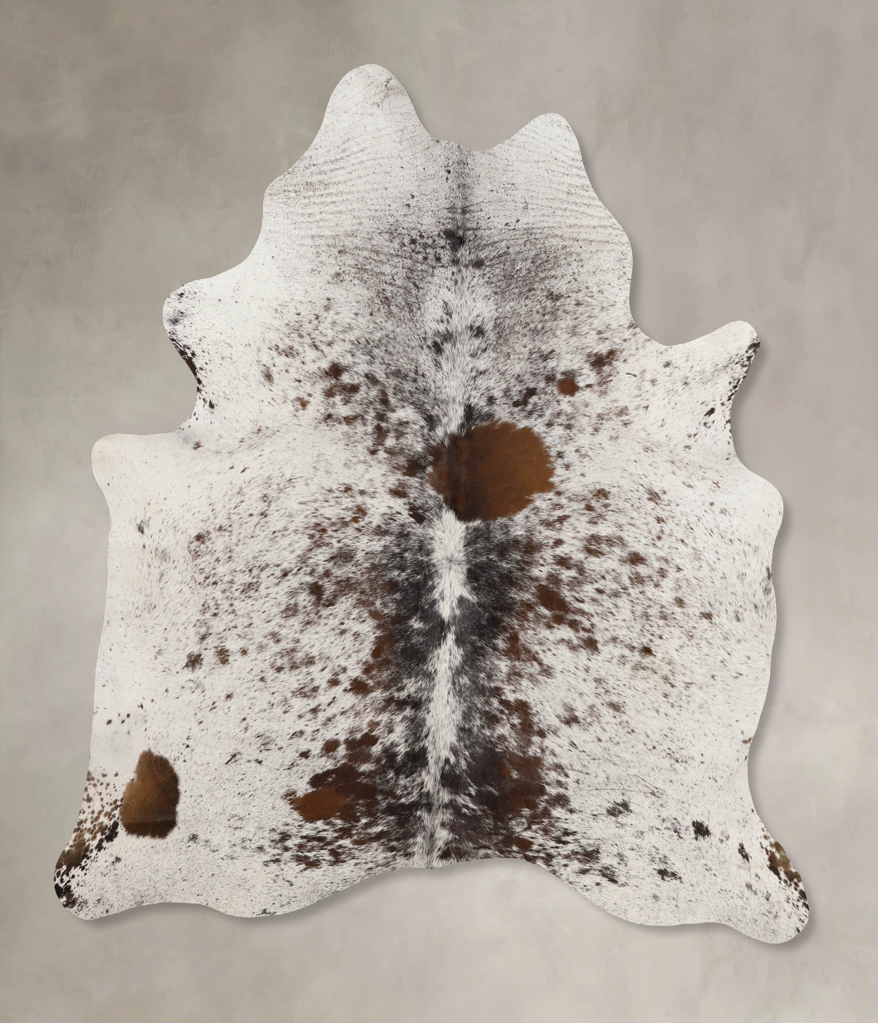 Salt and Pepper Brown Cowhide Rug #B10856