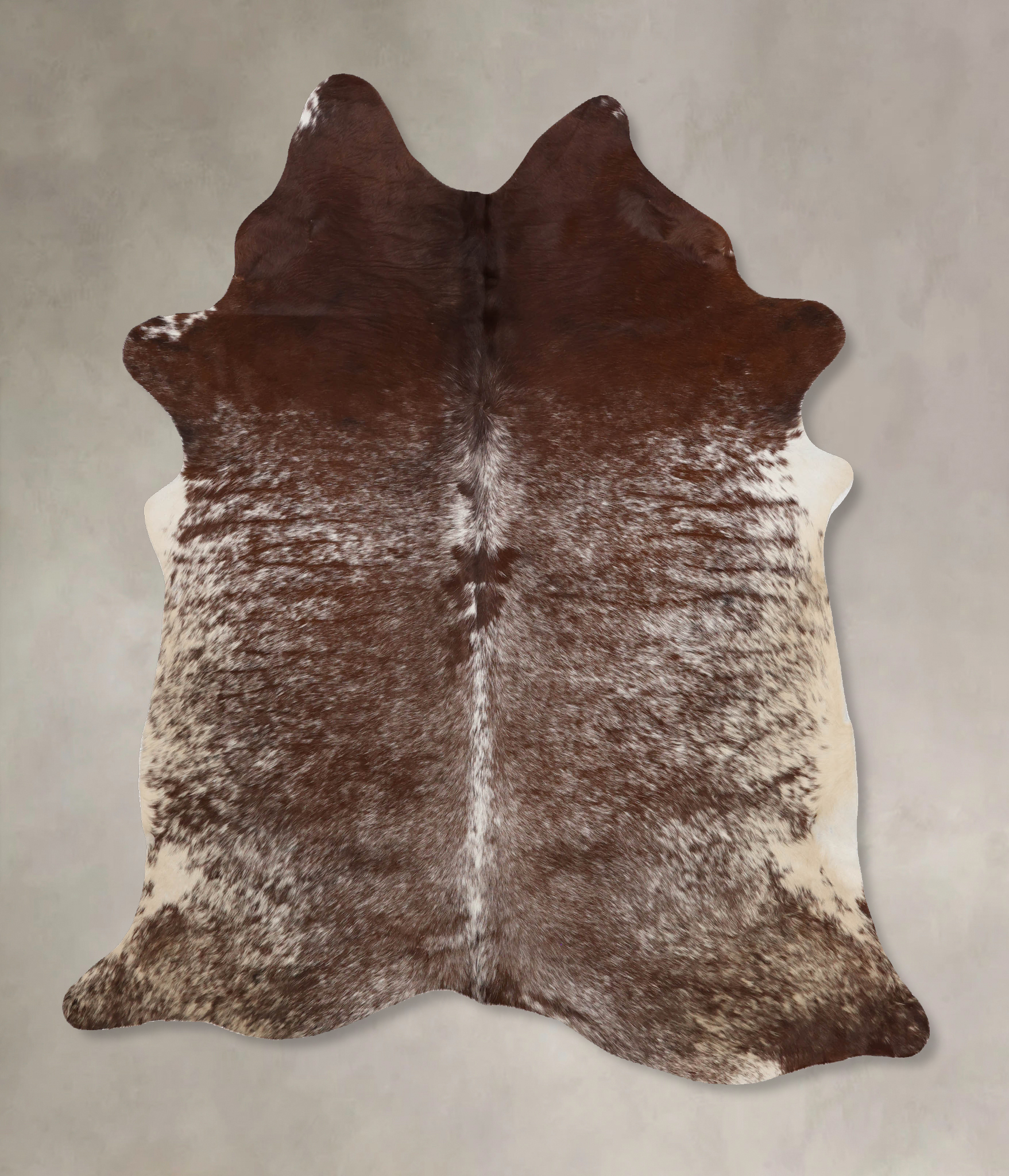 Salt and Pepper Brown Cowhide Rug #B10857