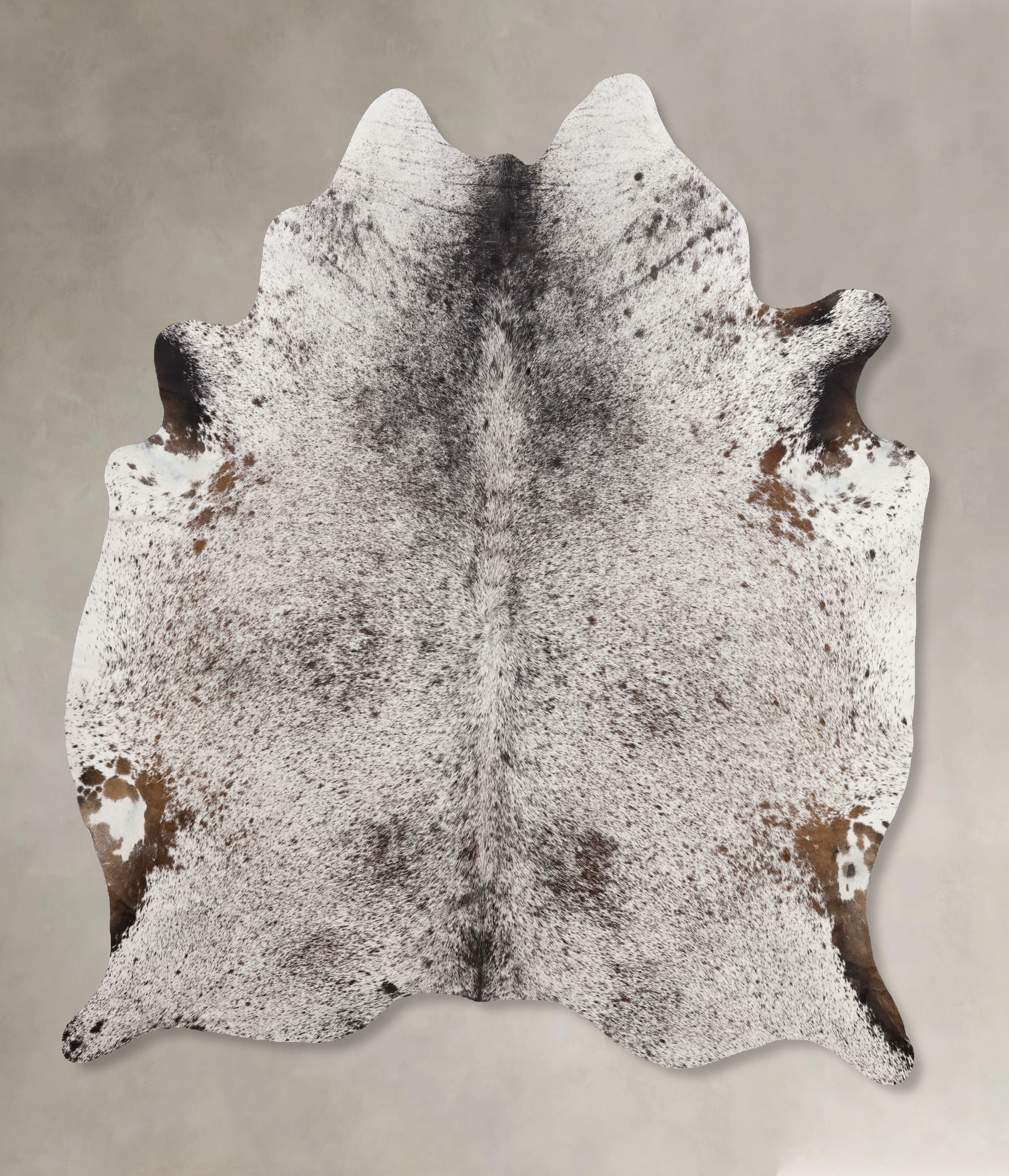 Salt and Pepper Brown Cowhide Rug #B10860