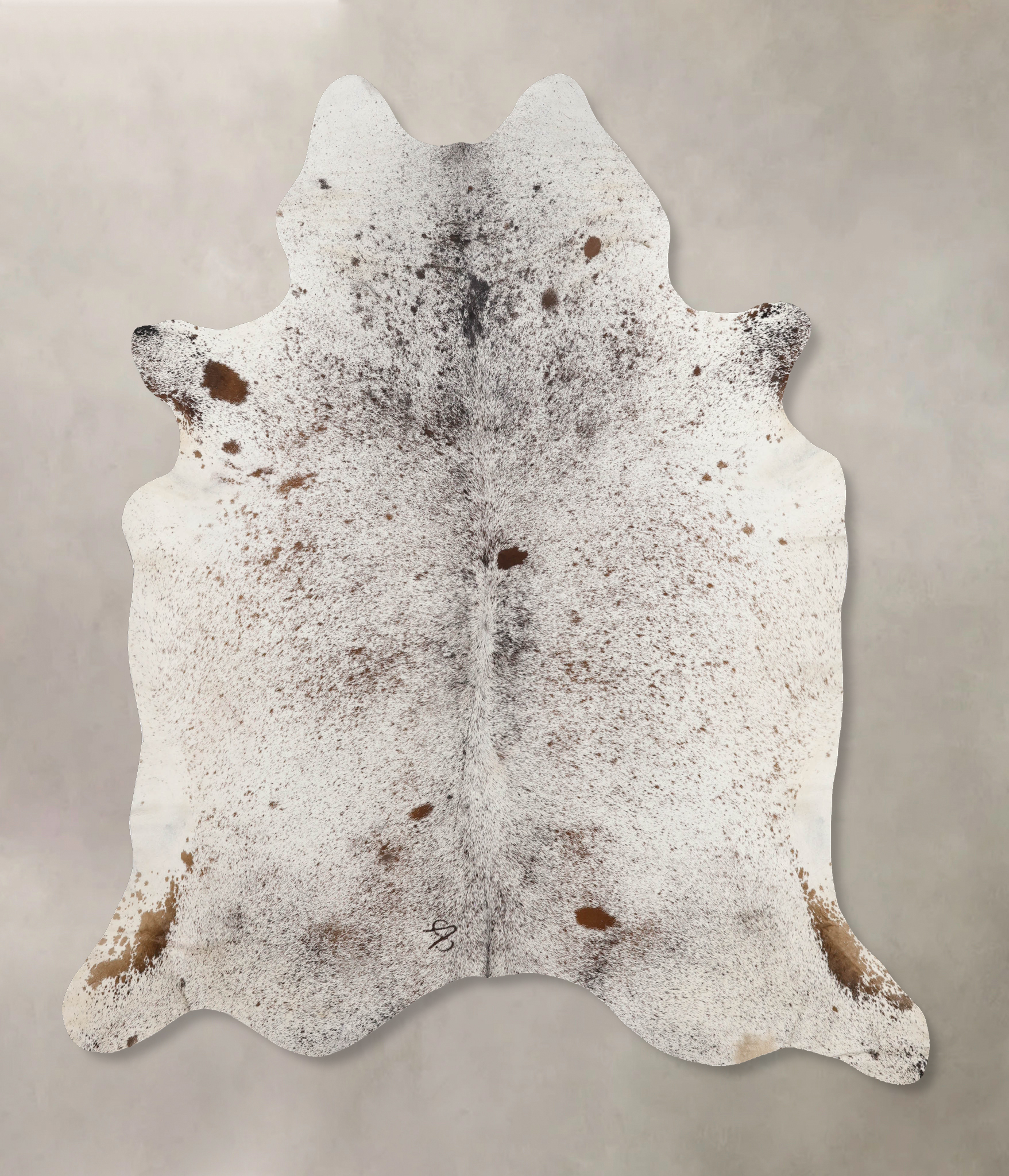 Salt and Pepper Brown Cowhide Rug #B10862