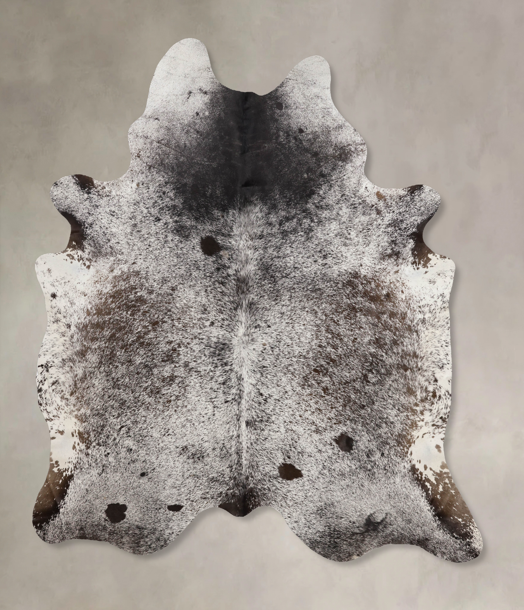 Salt and Pepper Brown Cowhide Rug #B10863