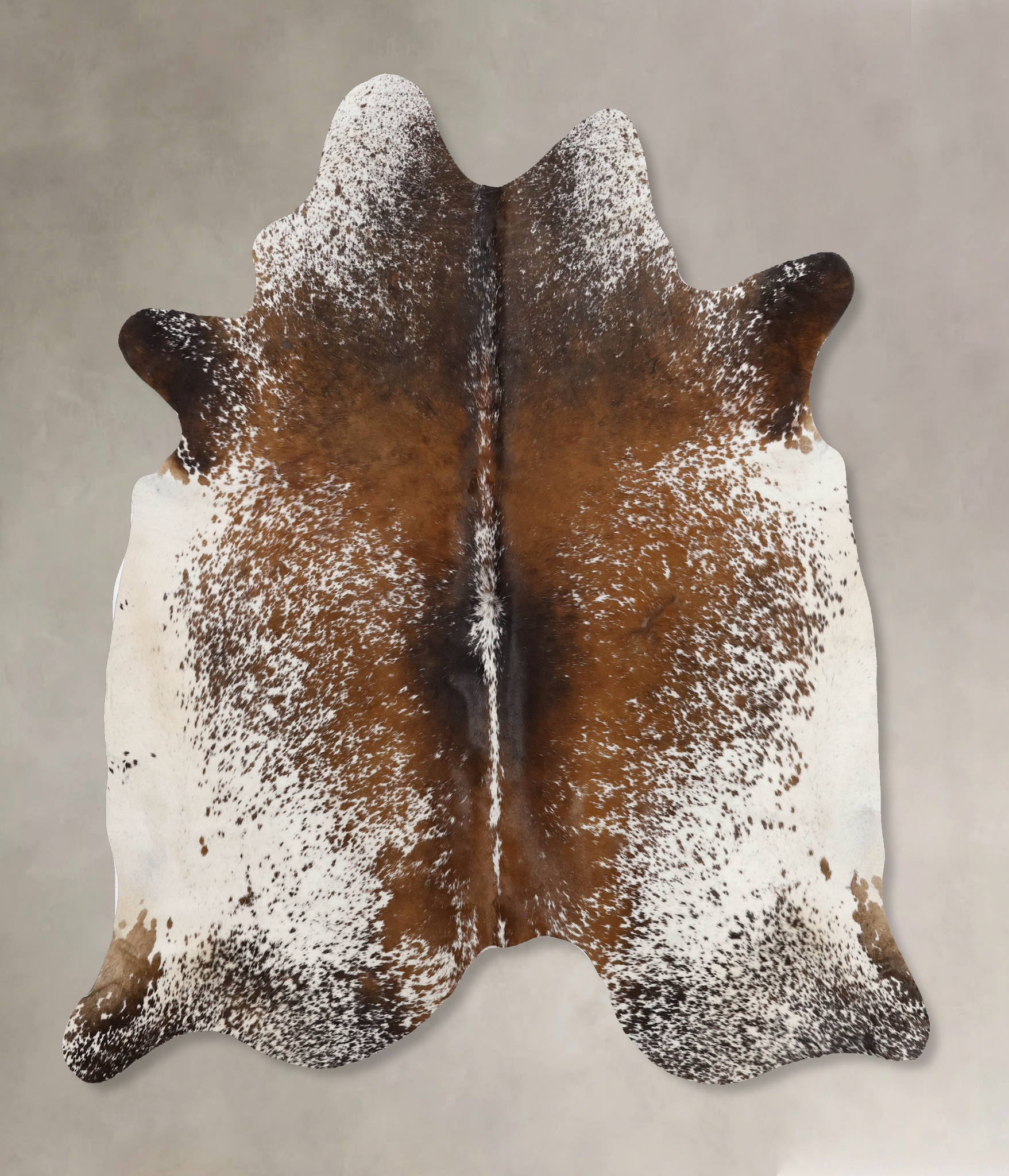 Salt and Pepper Brown Cowhide Rug #B10864