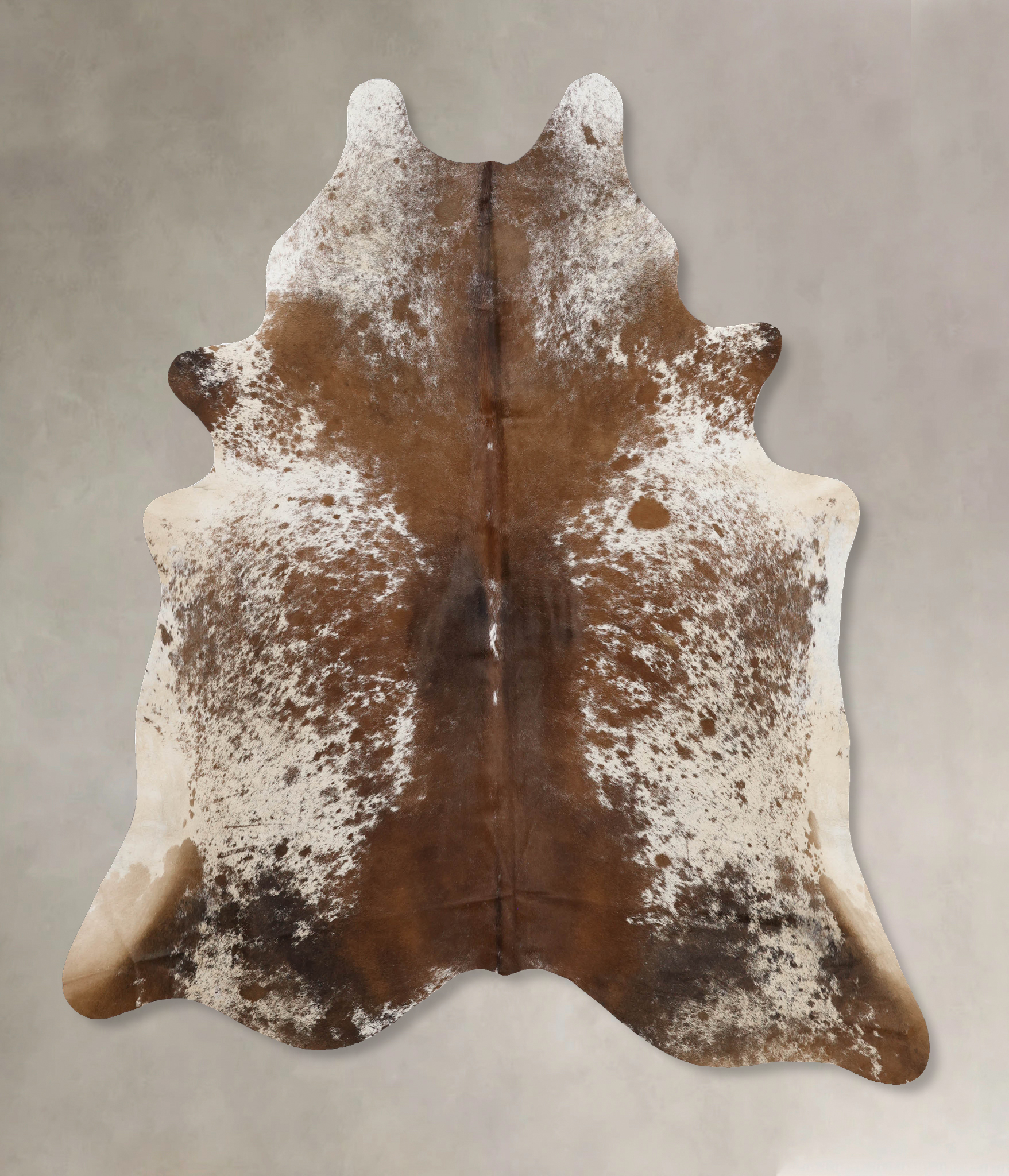 Salt and Pepper Brown Cowhide Rug #B10876