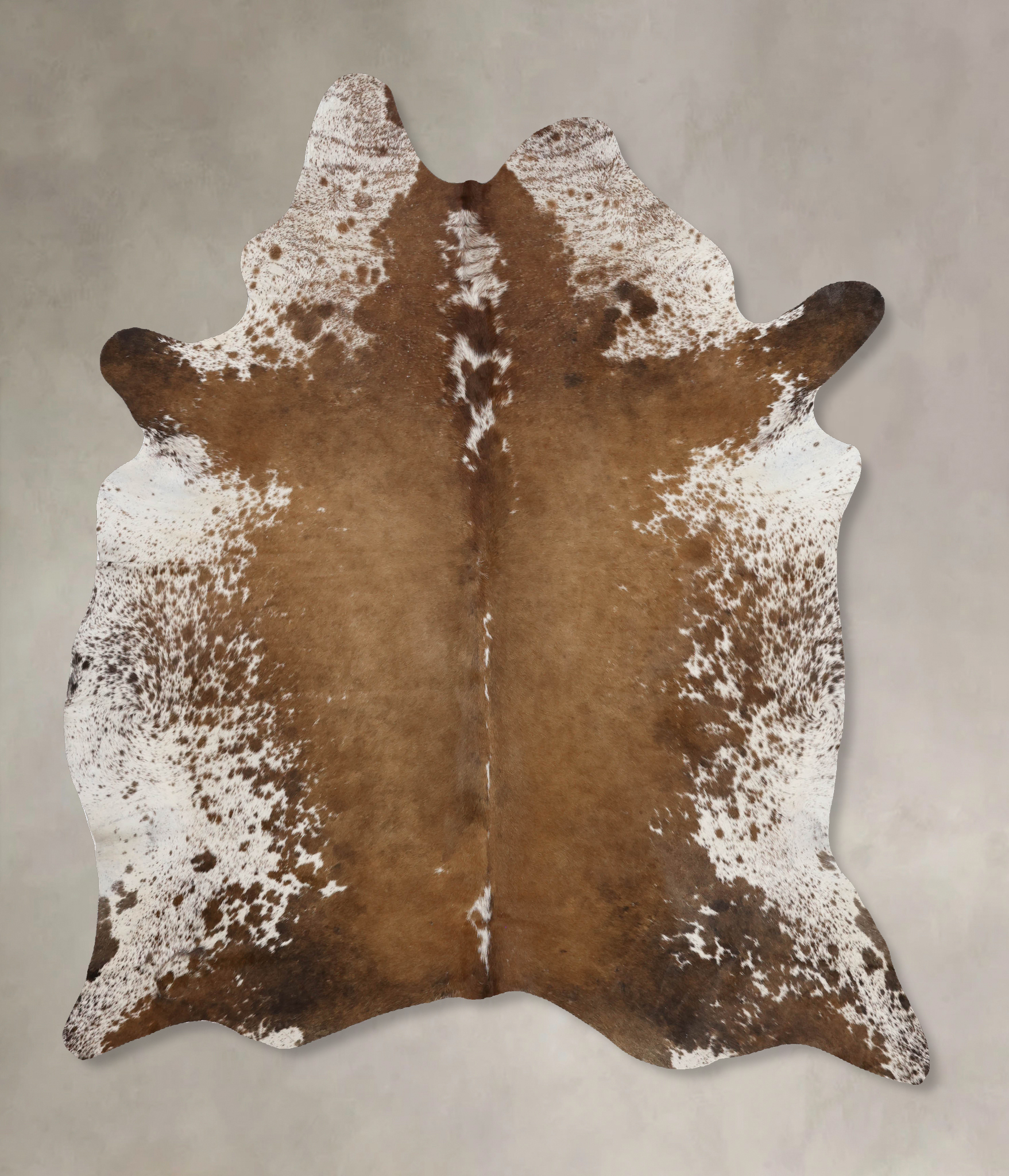 Salt and Pepper Brown Cowhide Rug #B10883