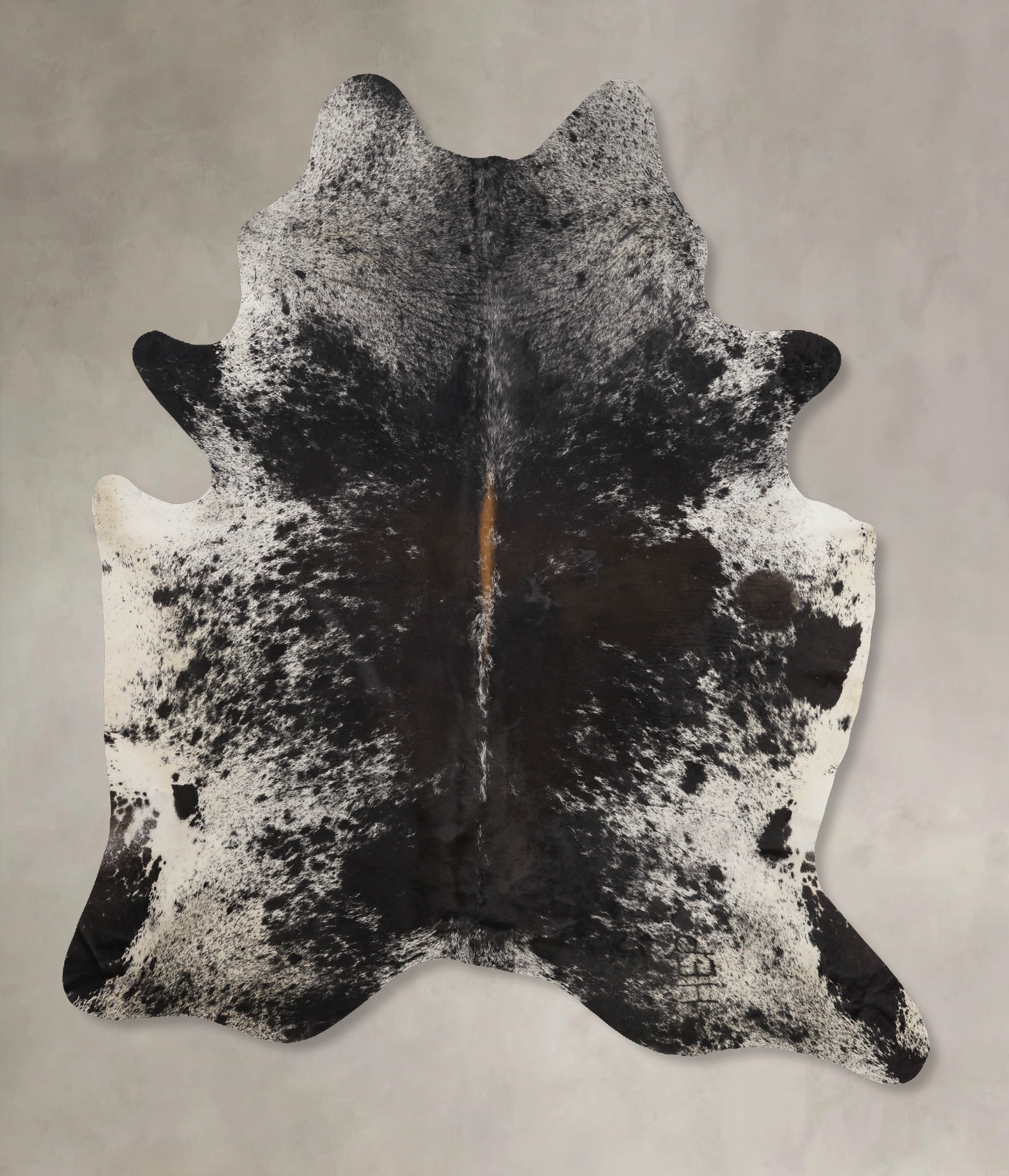 Salt and Pepper Black Cowhide Rug #B10906