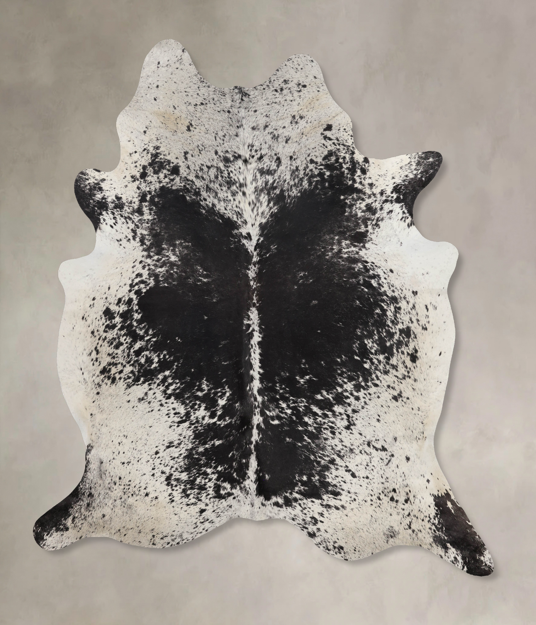 Salt and Pepper Black Cowhide Rug #B10914