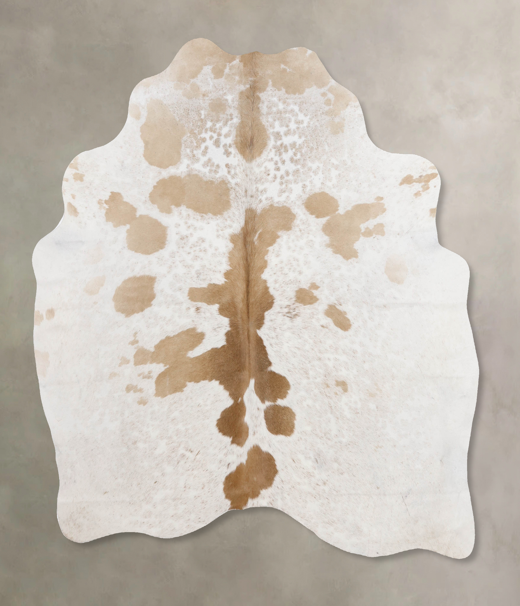 Beige and White Cowhide Rug #B10947