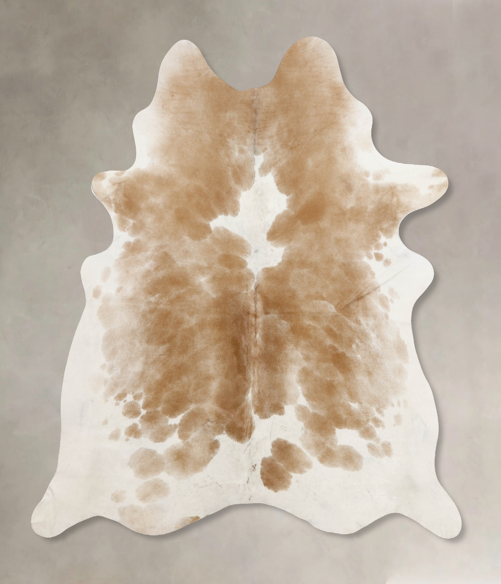 Beige and White Cowhide Rug #B10950