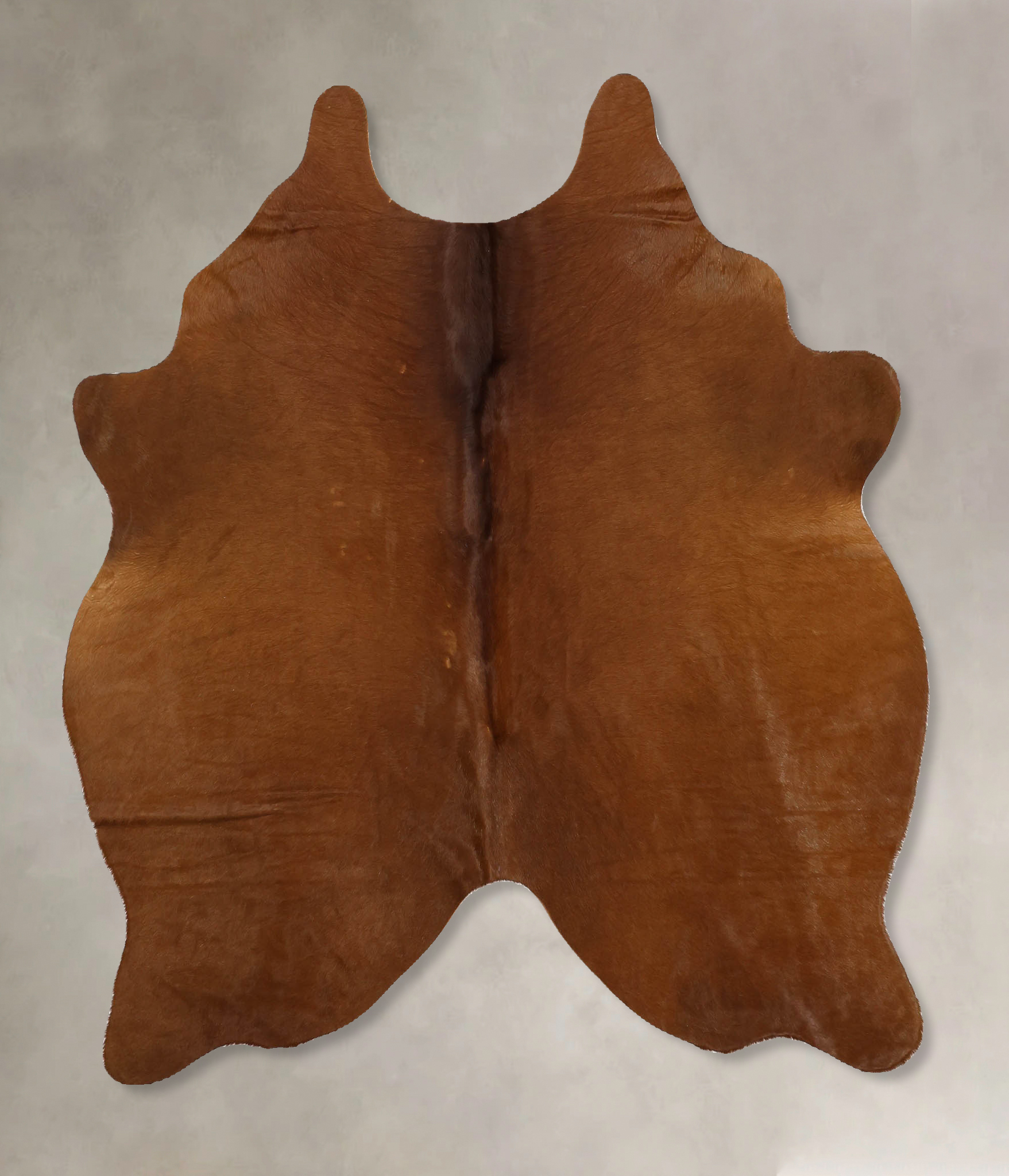 Solid Brown Cowhide Rug #B10965