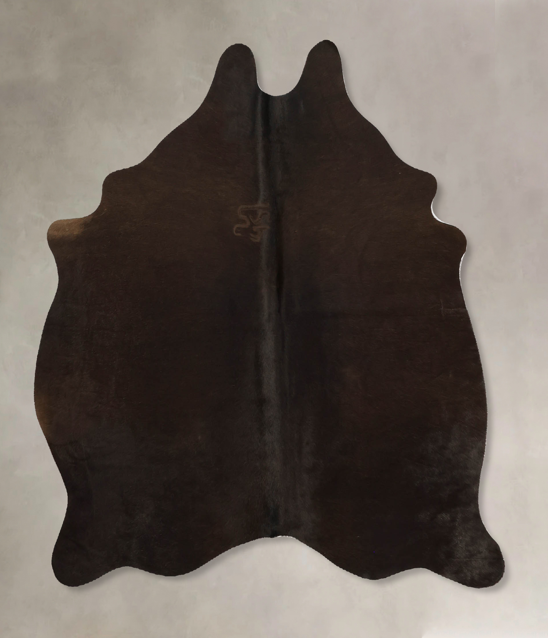 Solid Black Cowhide Rug #B10977