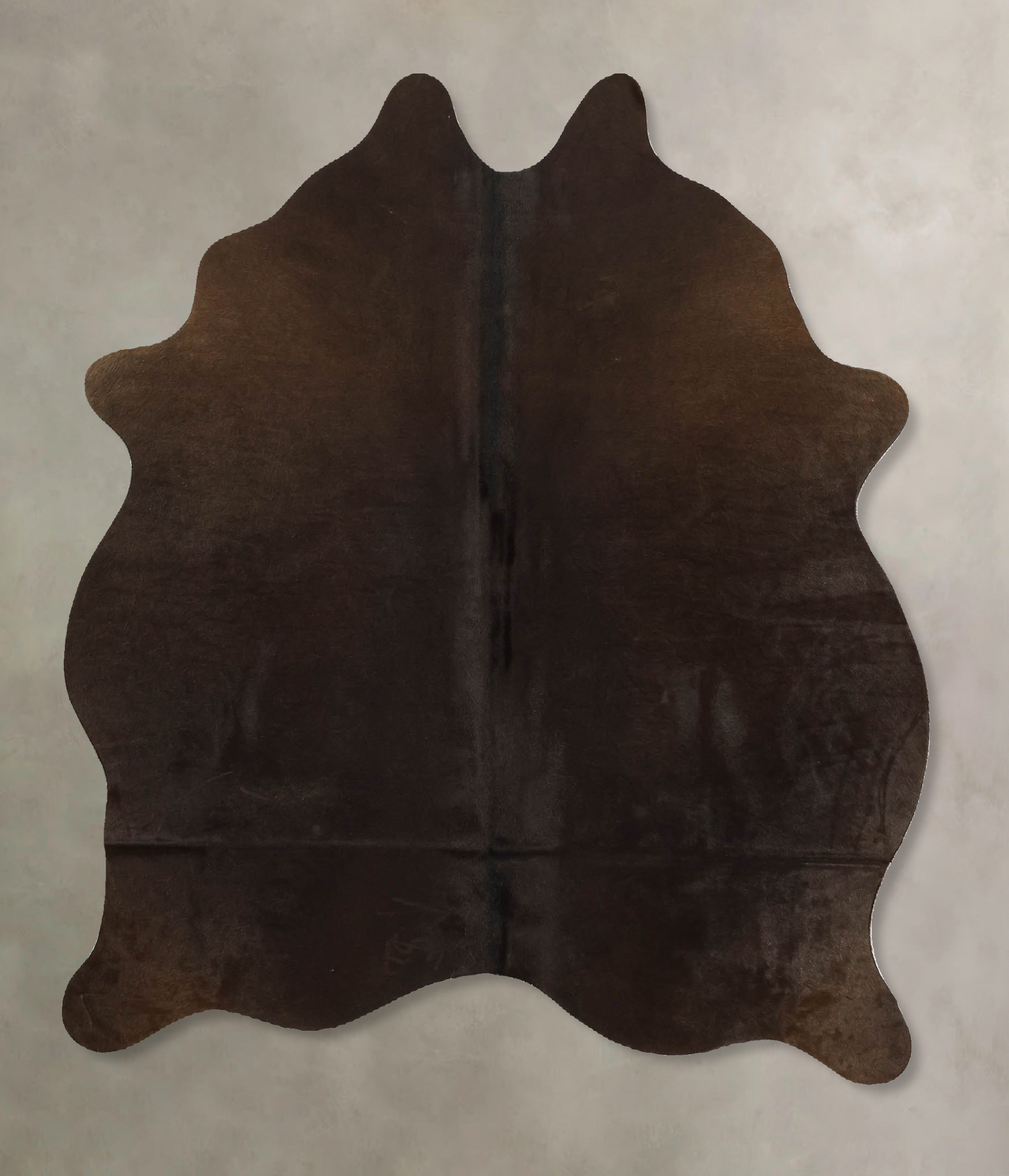 Solid Black Cowhide Rug #B10978