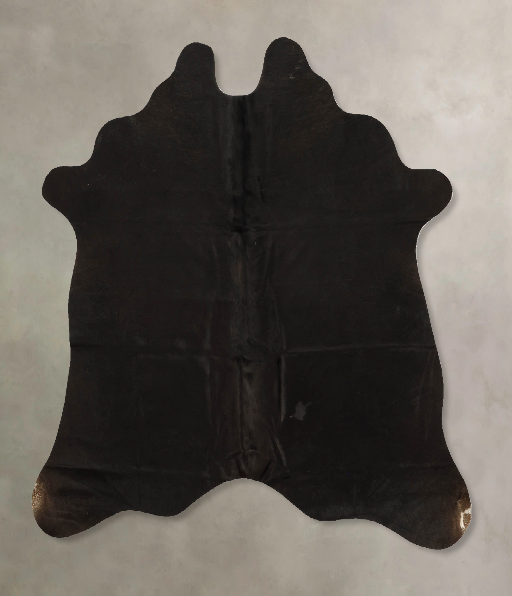 Solid Black Cowhide Rug #B10983