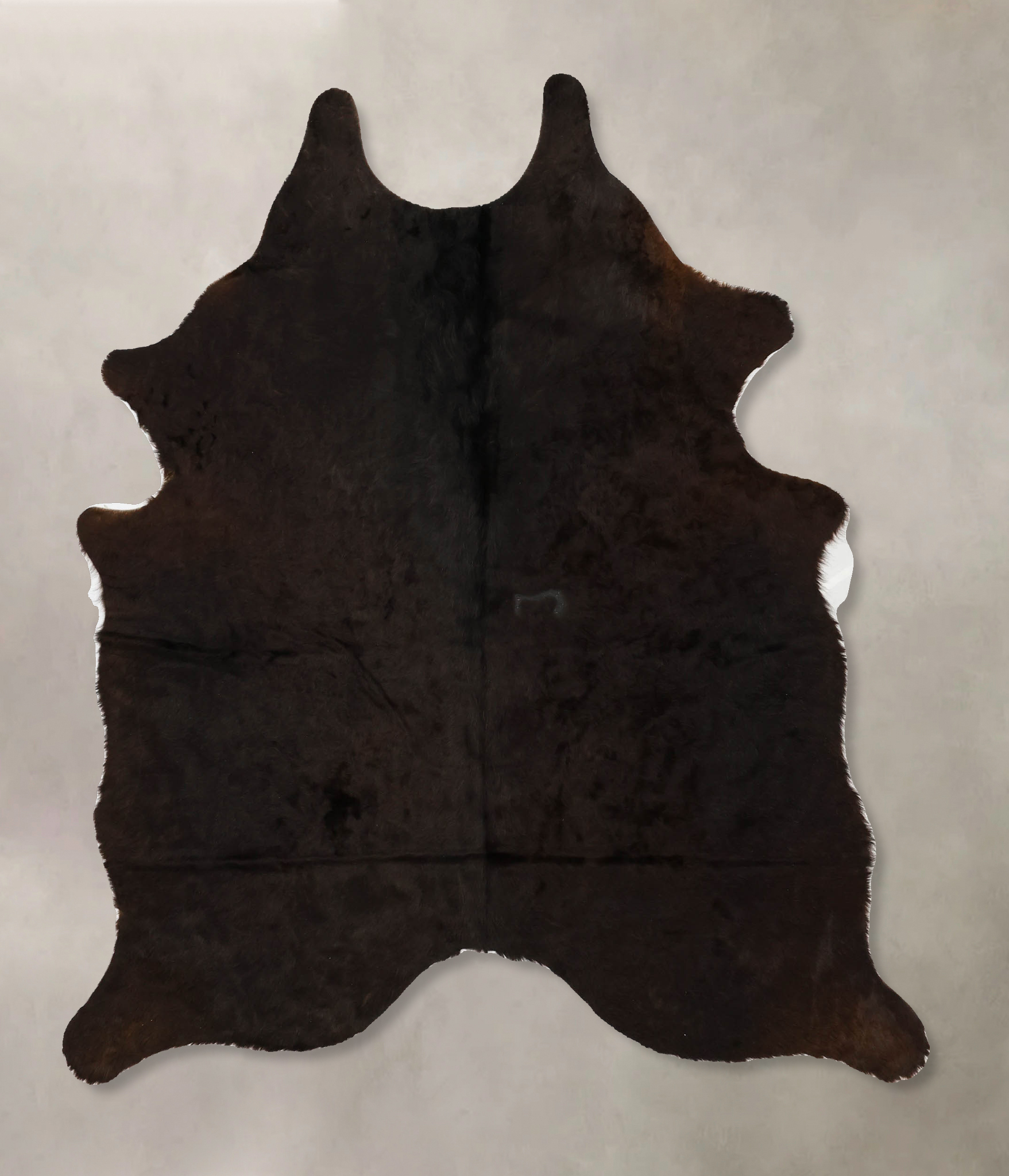 Solid Black Cowhide Rug #B10984