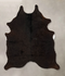 Solid Black Medium Brazilian Cowhide Rug 5'11