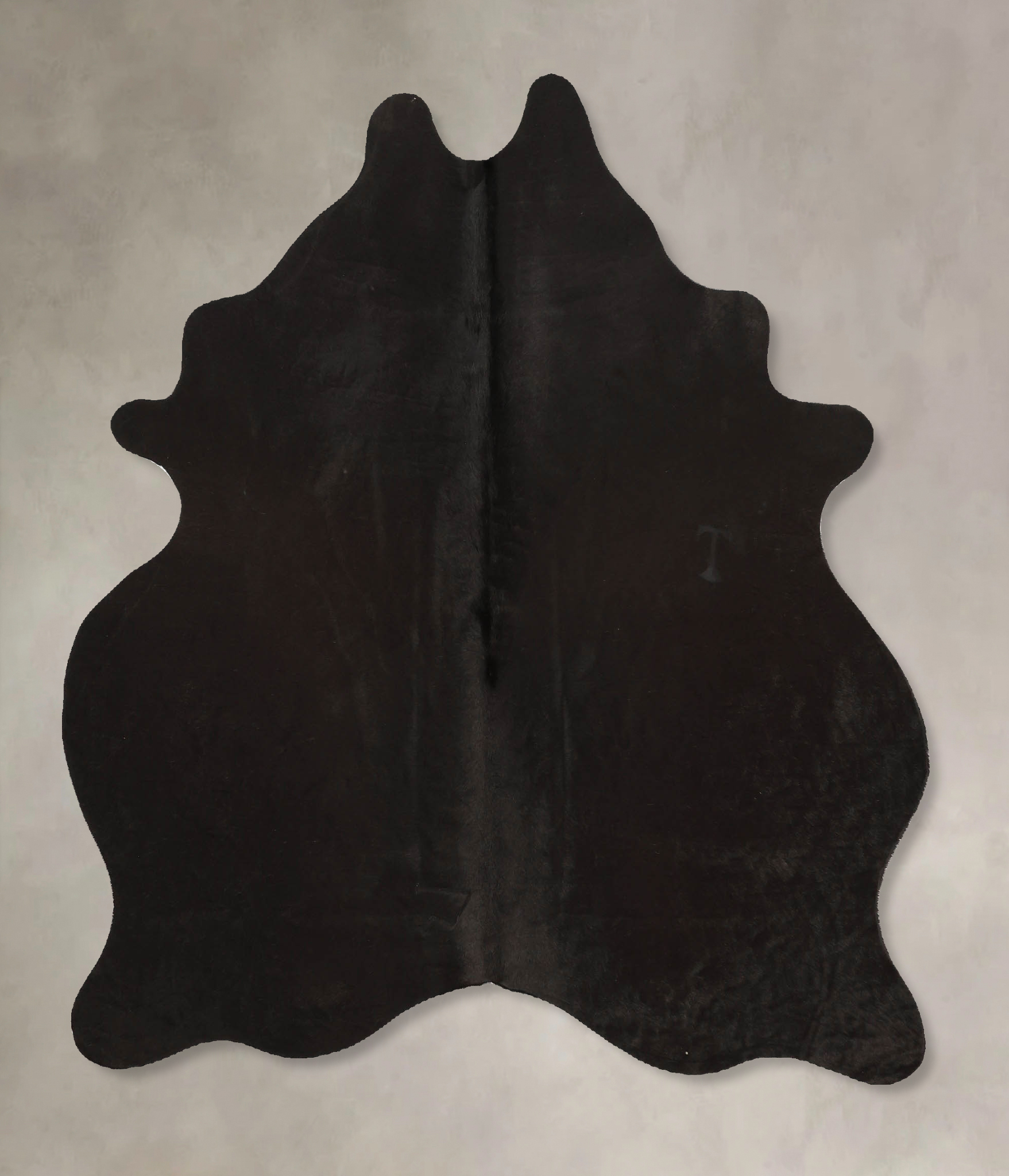 Solid Black Cowhide Rug #B10985