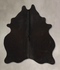 Solid Black Medium Brazilian Cowhide Rug 5'3