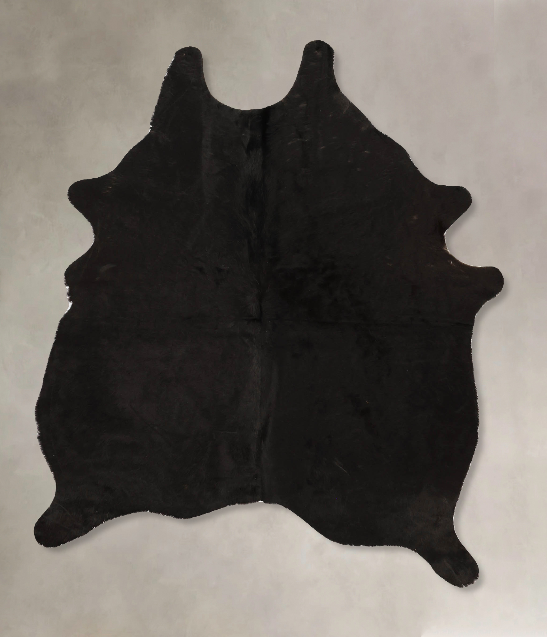 Solid Black Cowhide Rug #B10988