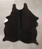 Solid Black Medium Brazilian Cowhide Rug 5'6