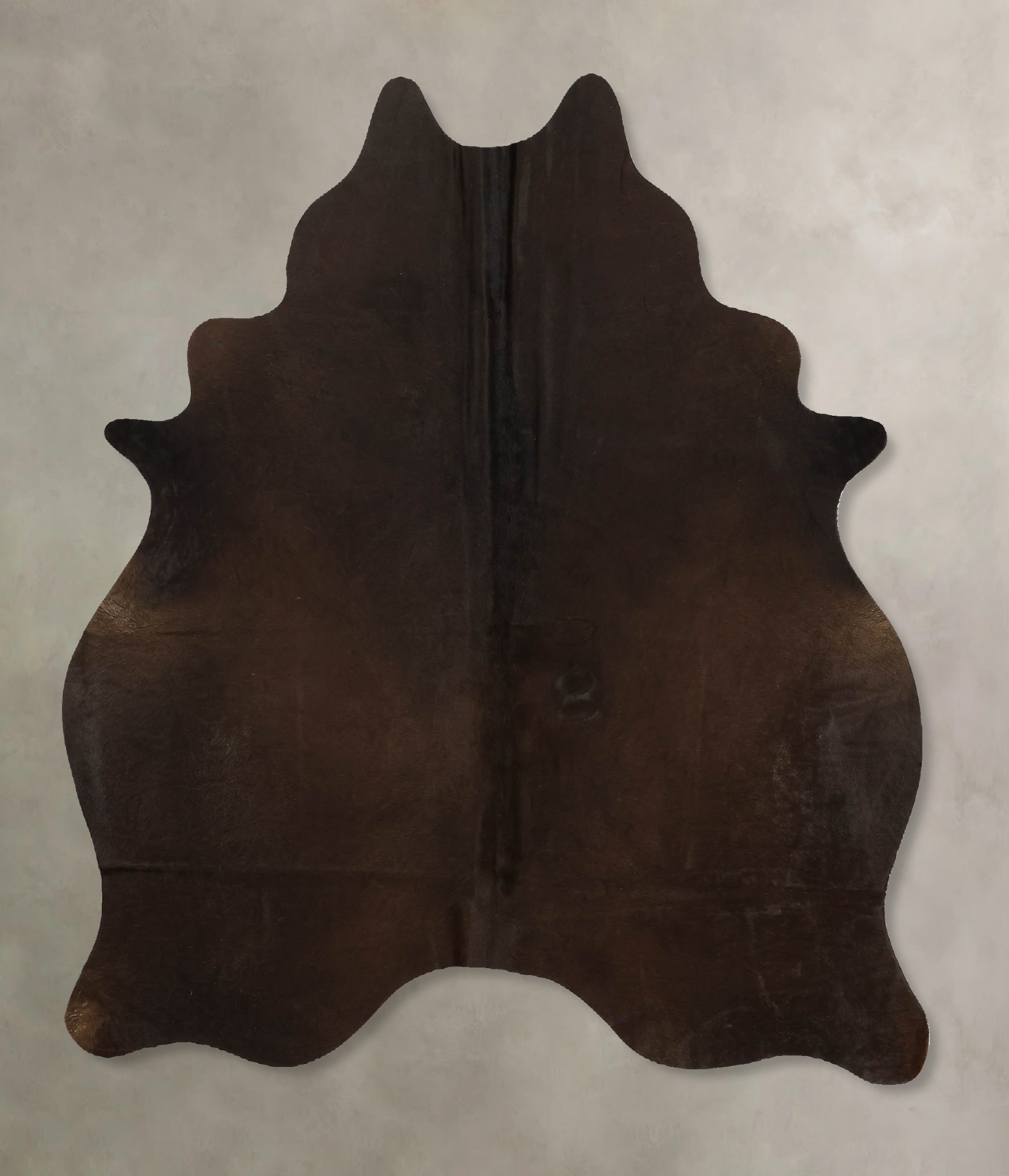 Solid Black Cowhide Rug #B10990