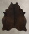 Solid Black Medium Brazilian Cowhide Rug 5'7