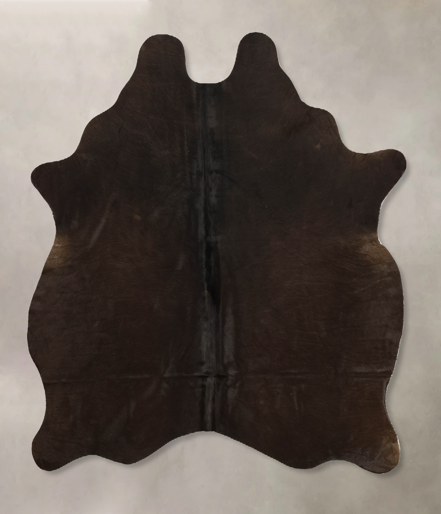 Solid Black Cowhide Rug #B10995