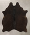 Solid Black Medium Brazilian Cowhide Rug 5'0