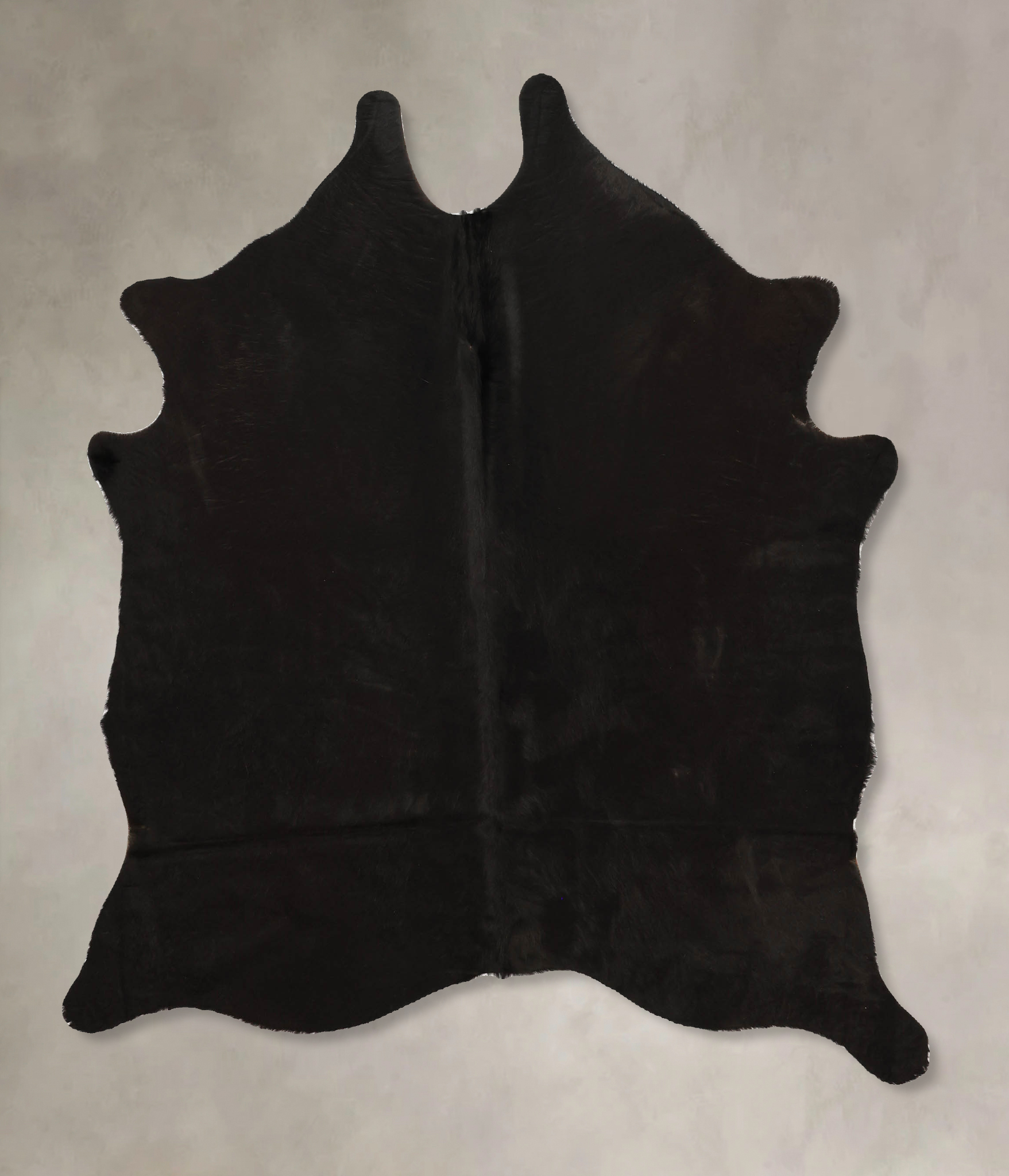 Solid Black Cowhide Rug #B11000