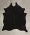 Solid Black Large Brazilian Cowhide Rug 5'11