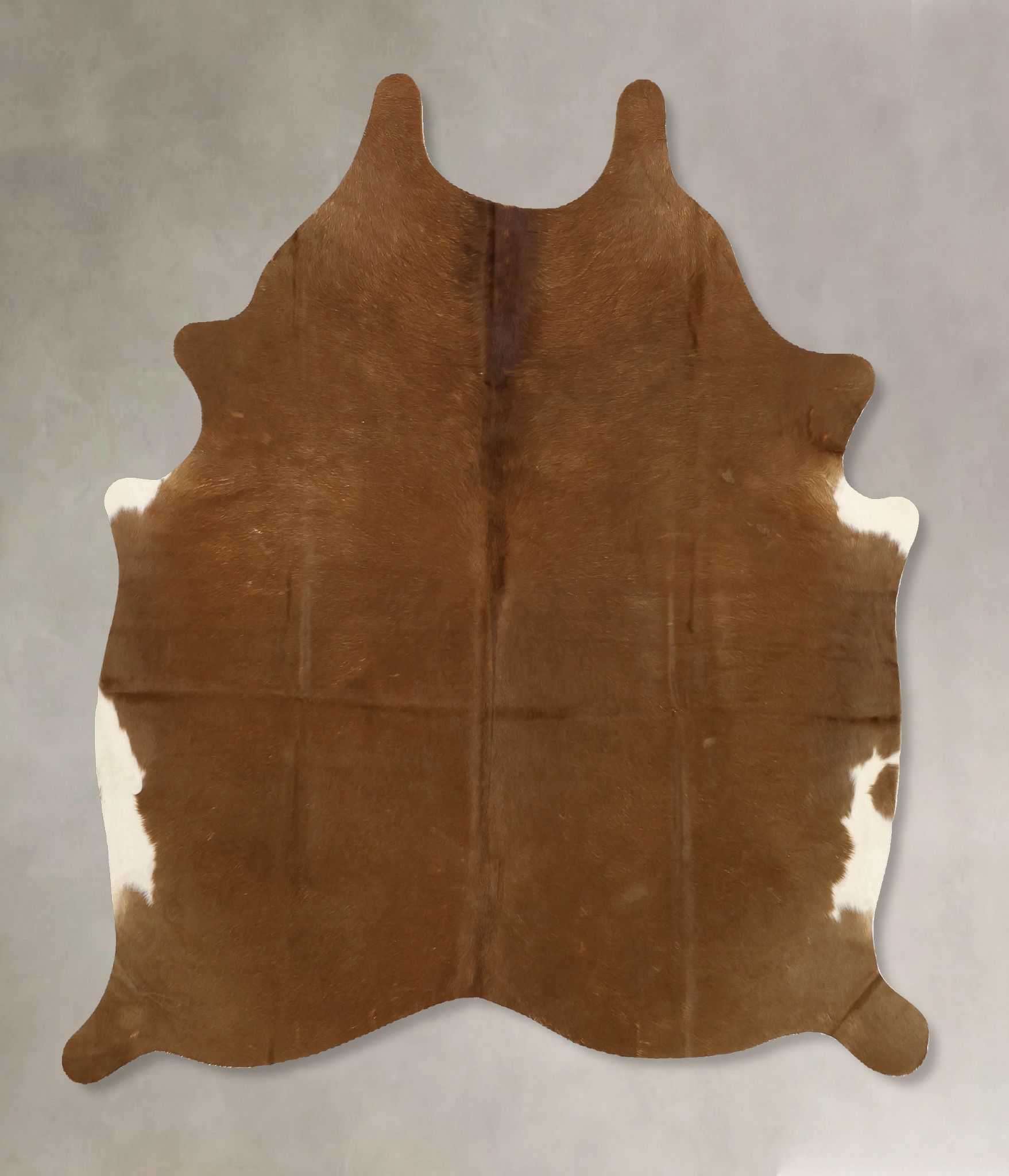 Solid Brown Cowhide Rug #B11008