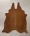 Solid Brown Medium Brazilian Cowhide Rug 5'1