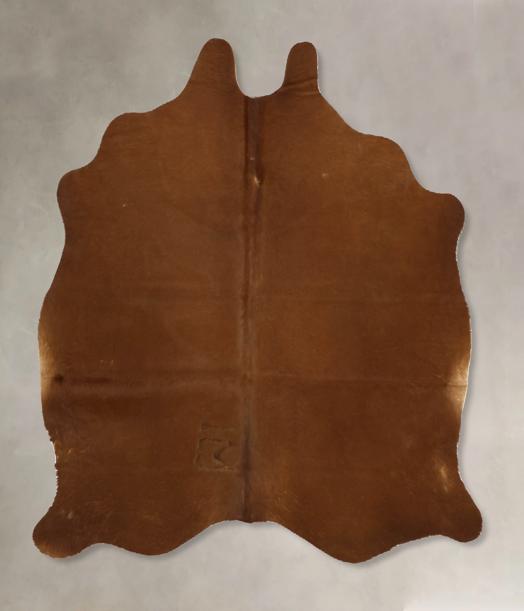 Solid Brown Cowhide Rug #B11015