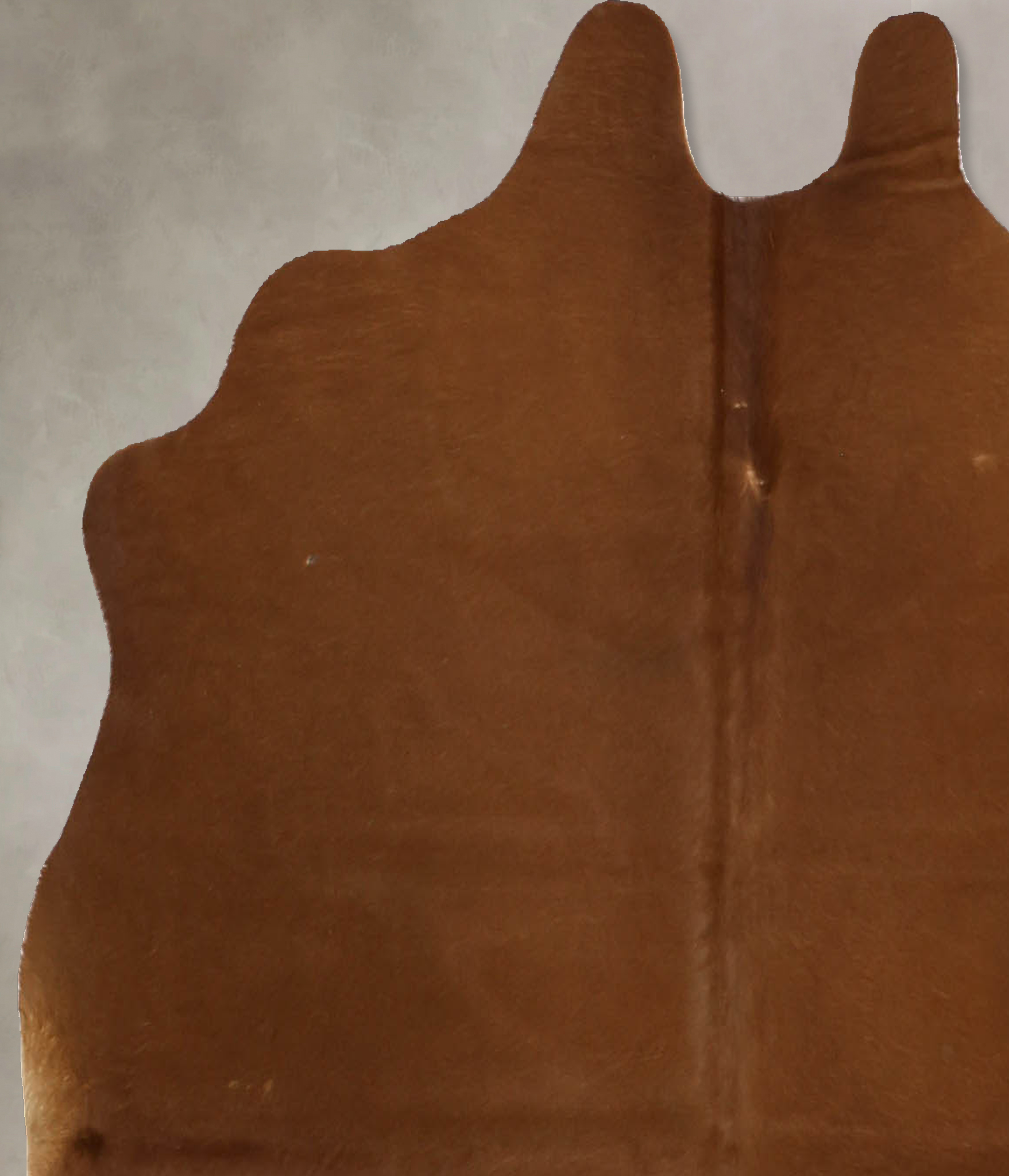 Solid Brown Cowhide Rug #B11015