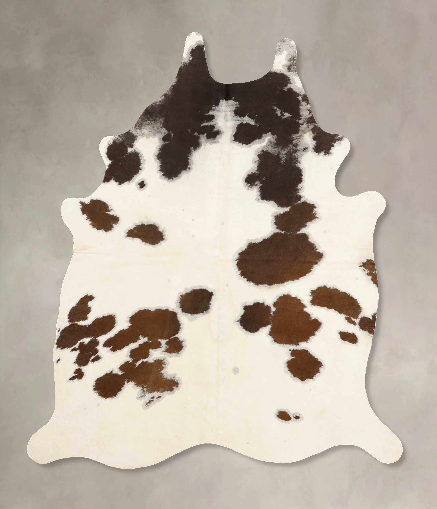 Chocolate and White Cowhide Rug #B11017