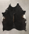 Black and White Medium Brazilian Cowhide Rug 5'11