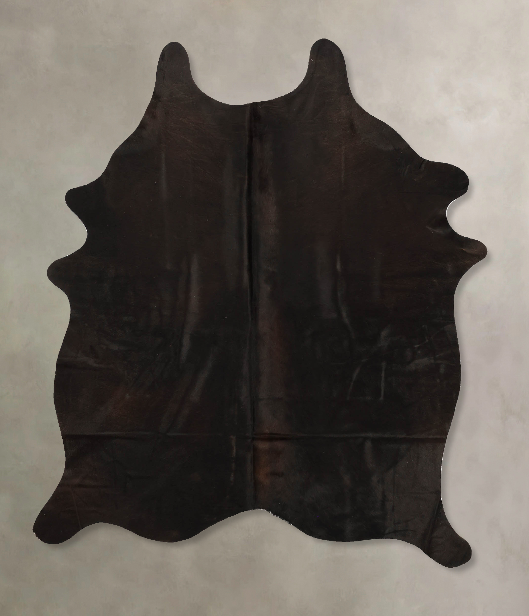 Solid Black Cowhide Rug #B11025