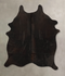 Solid Black Large Brazilian Cowhide Rug 6'5