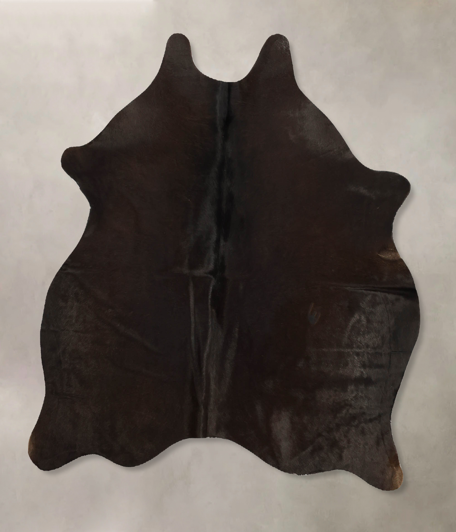 Solid Black Cowhide Rug #B11033