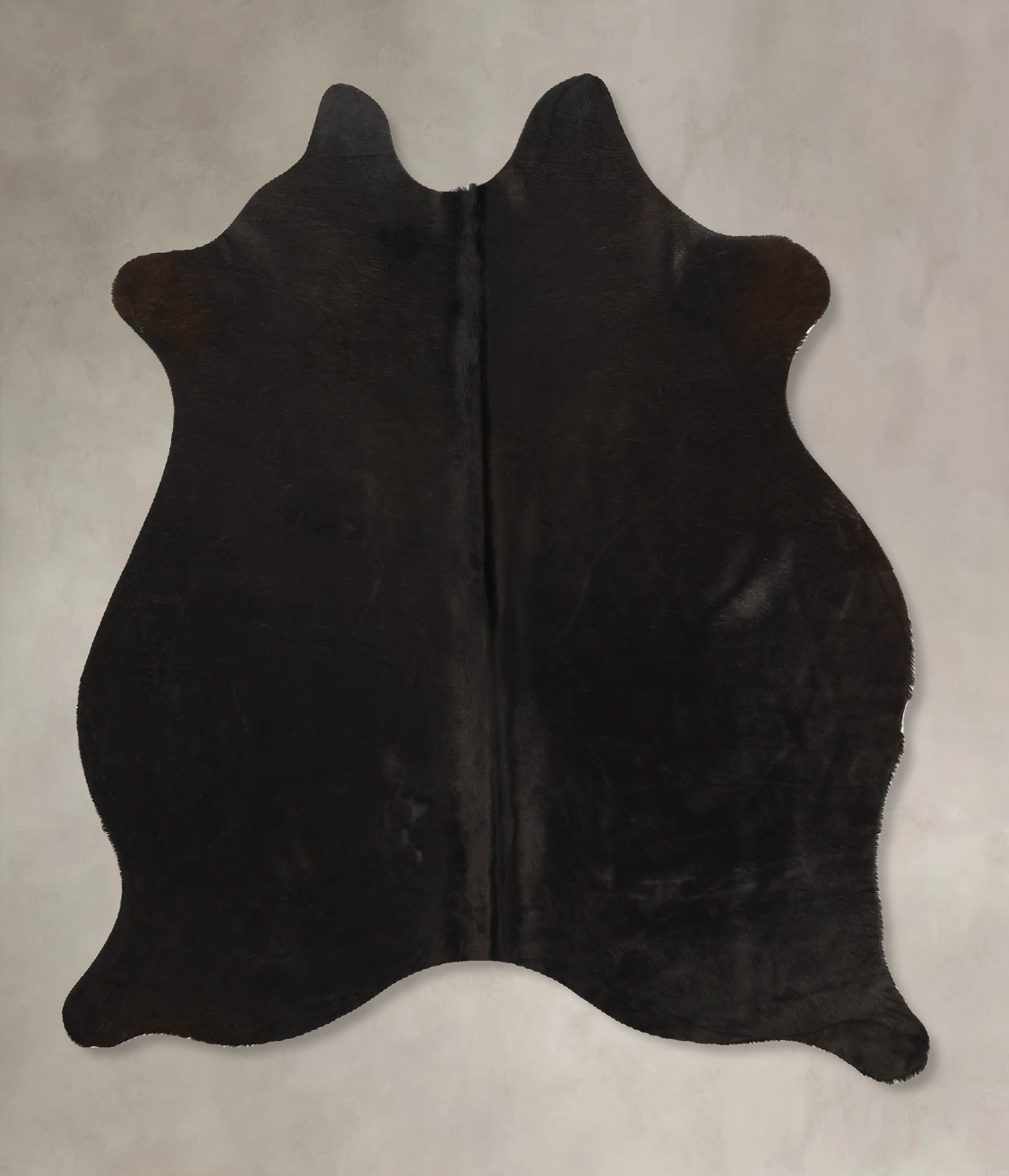 Solid Black Cowhide Rug #B11042