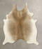 Grey with Beige Large Brazilian Cowhide Rug 5'11